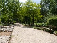 Espacios de descanso con bancos